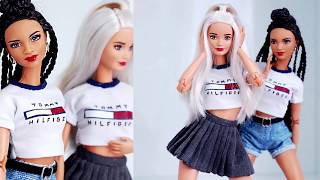 Barbie Tommy Hilfiger DIY tshirt Crafts [upl. by Attezi]