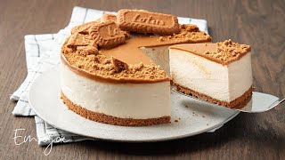 NoBake NoGelatine Lotus Biscoff Cheesecake  Emojoie [upl. by Treborsemaj]