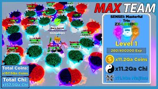 Unlocked Full Team of ZXLEGEND Pack Pets amp Max Rank Lightning Storm Sensei  Roblox Ninja Legends [upl. by Naic]