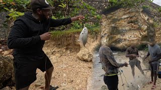 Epic Handline amp Net Fish Fishing In Shallow Waters For Big Fish [upl. by Suilienroc938]