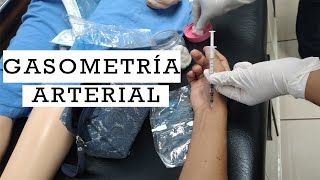 Gasometría Arterial ¿Cómo se hace la gasometría Como tomar una gasometría arterial [upl. by Aibun231]