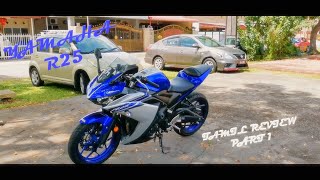 YAMAHA R25 DETAIL REVIEW IN TAMIL PART 1 AFFORDABLE SPORTBIKE UNDER RM20K [upl. by Diane]