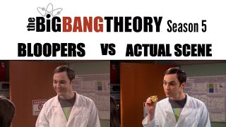 The Big Bang Theory Season 5  Bloopers vs Actual Scene [upl. by Wardle]