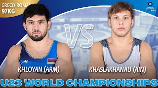 Hayk KHLOYAN ARM vs Abubakar KHASLAKHANAU AIN  2024 U23 World Cships  Gold Medal  GR 97Kg [upl. by Franek]