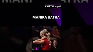 Manika Batra qualifies for the quarter finals in world table tennis WTT championship manikabatra [upl. by Aicnerolf332]