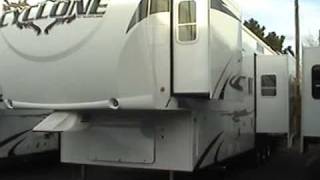 Used Toy Hauler Fifth Wheel  2009 Cyclone 4012 Toy Hauler 41ft 3Slides LOADED [upl. by Aram]