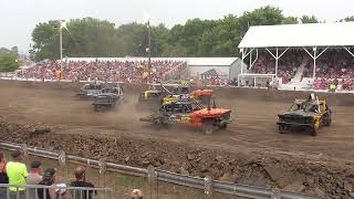 Monona County Fair Demolition Derby 2023 2 Man Team B Main [upl. by Koy]