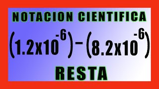 ✅👉 Resta de notacion cientifica con exponentes negativos [upl. by Bidget104]