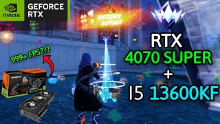 How much FPS can an RTX 4070 SUPER run in Fortnite  RTX 4070 Super  I5 13600KF  1080p  Solos [upl. by Broddie443]