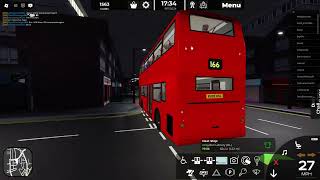 KICKDOWN 166 Bus Route  Croydon Roblox [upl. by Lleral488]