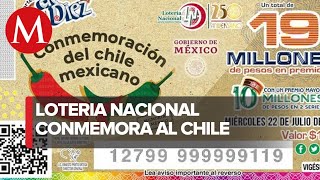 Lotería Nacional lanza billete para conmemorar el chile mexicano [upl. by Landahl281]