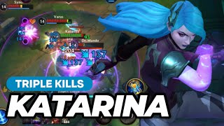 WILDRIFT KATARINA TRIPLE KILLS MIDLANE GAMEPLAY S15 [upl. by Fugate]