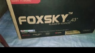 Foxsky 43quot full hd led tv unboxing and reviewtechnical  model 43fsvsfoxsky ledtv views [upl. by Enohsal928]