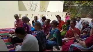 Hanuman chalisa Chants by Foreigners at Yogi Ramsuratkumar Ashram [upl. by Iarahs]