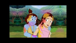 Radha Krishnas  Holi in Vrindavan  Kids Cartoon [upl. by Roeser]