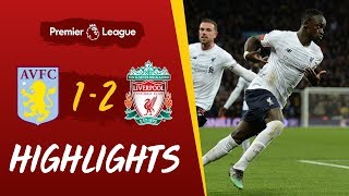 Aston Villa 12 Liverpool  Injury time Mane header wins it for Reds  Highlights [upl. by Zehcnas]