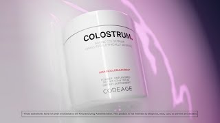 GrassFed Colostrum Powder Supplement  Agglomerated For Solubility  Codeage [upl. by Witherspoon]