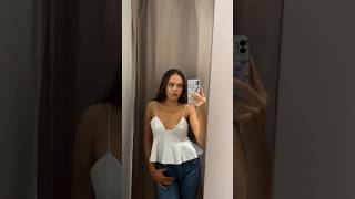 Zara rhinestone jeans try on zaradress zaranewin zaragirl zaraoutfit fashion outfitinspo OOTD [upl. by Ezra]