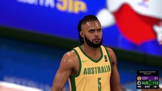 NBA 2K24 Full Gameplay SPAIN vs AUSTRALIA  NBA 2K24 Paris Olympics Mode PS4 Simulation [upl. by Vina]