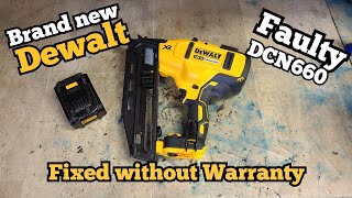 Repairing a brand new Dewalt DCN660 nail gun without sending for warranty repair [upl. by Yaral]