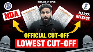 UPSC NDA Official Cut Off Released 😮 Lowest Cut Off In NDA History Ever  Learn With Sumit [upl. by Erhart]