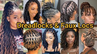 Classic Faux Locs Hairstyles  Dreadlock Hairstyles  Marley Twist Braiding Hair  Butterfly Locks [upl. by Aisatsana]