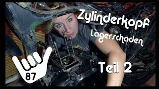 Supermoto mit Motorschaden  Zylinderkopf  Schadenanalyse  Teil 2 [upl. by Eirok40]