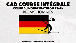 Biathlon  Relais Hommes  Ruhpolding Allemagne  Coupe du Monde 2324  Replay CAD 12012024 [upl. by Levinson]