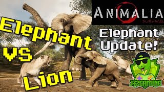 Animalia Survival Elephant Update First Impressions and Combat Lions already OP Lets find out [upl. by Chaille764]