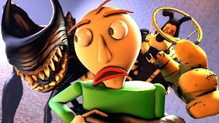 Beast Bendy amp Brute Boris vs Baldi Bendy And The Ink Machine Chapter Animation [upl. by Seiter607]