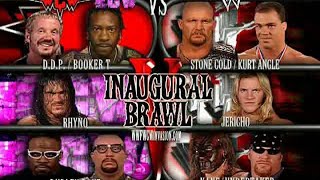 Team WWF vs Team WCWECW Inaugural Brawl Invasion 2001 Highlights [upl. by Yoo94]