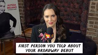 Chicago Star Alyssa Milano Reveals Her Broadway Firsts [upl. by Hellene]