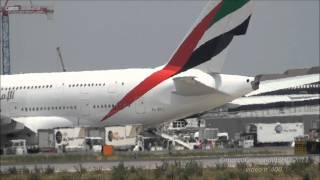 Emirates A380  first landing  Rome Fiumicino Leonardo da Vinci FULL HD [upl. by Parrish]