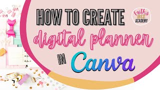 How to create simple digital planner in Canva with hyperlinked tabs [upl. by Ednutey]