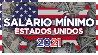 Salario minimo en Estados Unidos 2021 por estado  Mapa con datos actuales [upl. by Nohsad]