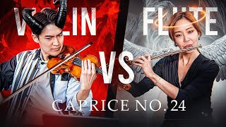 Which sounds better Violin vs Flute ⚔️ PAGANINI CAPRICE No 24 [upl. by Margot509]