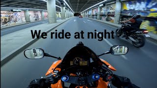 We ride at nightHonda CBR 600RR amp Yamaha MT034K [upl. by Pauiie286]