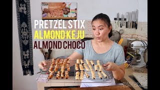 RESEP PRETZEL STIK  ALMOND KEJU amp ALMOND COKLAT [upl. by Kannry]