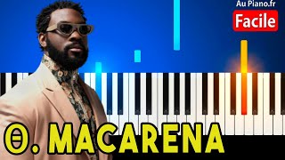 Damso Θ Macarena  Piano Rap Cover Tutorial ParolesLyrics [upl. by Ymmor]