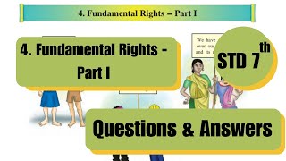 7th Std  Civics  Chapter 4 Fundamental rights part 1 questions answers exercise Maharashtra board [upl. by Crispin]