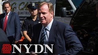 Roger Goodell and Tom Brady arrive at Manhattan Court [upl. by Ayikat289]