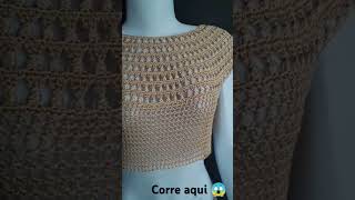 Crochetando conjunto de croche lindo para o réveillon look dourados tendencia moda influencer [upl. by Darn]