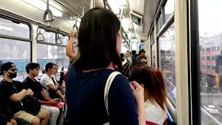 MRT 3 Train Ride Quezon Ave to Cubao [upl. by Berkow]