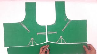 simple blouse cutting and stitching video  blouse stitching video [upl. by Enerak]