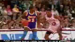 Scottie Pippens defense on Magic Johnson  1991 NBA Finals [upl. by Adniralc]