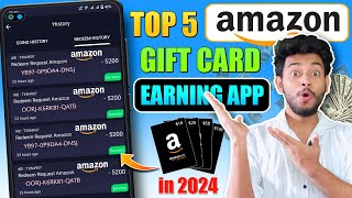 Top 5 Amazon Gift Card Earning Apps 2024  How To Get Free Gift Voucher  Amazon Gift Card Codes [upl. by Asirehc]