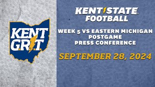 Kent State Football vs Eastern Michigan 92824  Postgame Press Conference [upl. by Eipper]