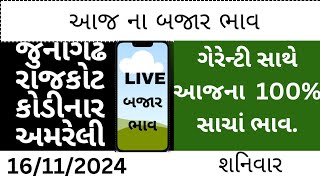 Rajkot Junagadh Kodinar Amreli Marketing Yard Bhav16112024 Na Bajar BhavAaj Na TekaNa Bhav [upl. by Newby653]