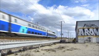 Session ferroviaire à grande vitesse  TGV sur la LGV Med [upl. by Laehpar]