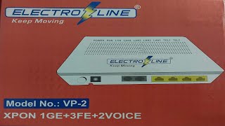 ELECTROLINE ELV2PRO XPON ONT 2 Voice Configuration [upl. by Lise]